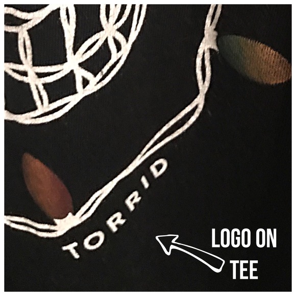Torrid, New Skull With Lights, Black Tee Shirt - Picture 6 of 8